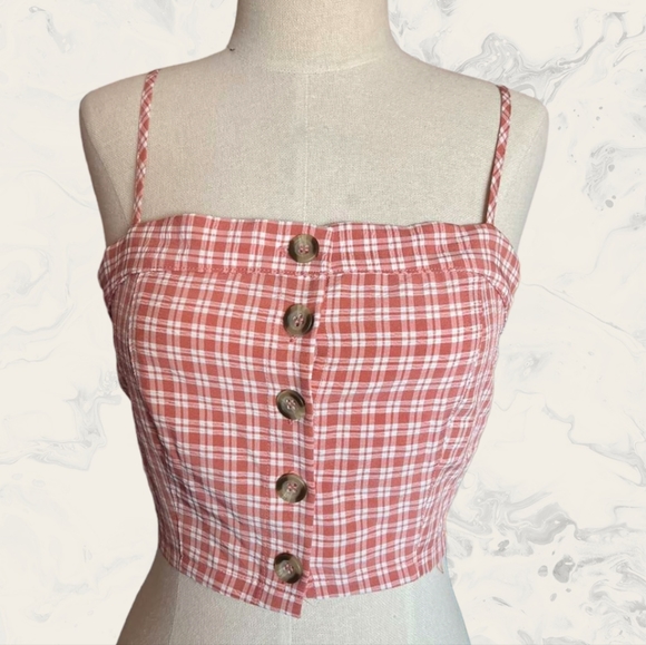 PACSUN LOTTIE MOSS gingham bustier tank - Picture 2 of 4